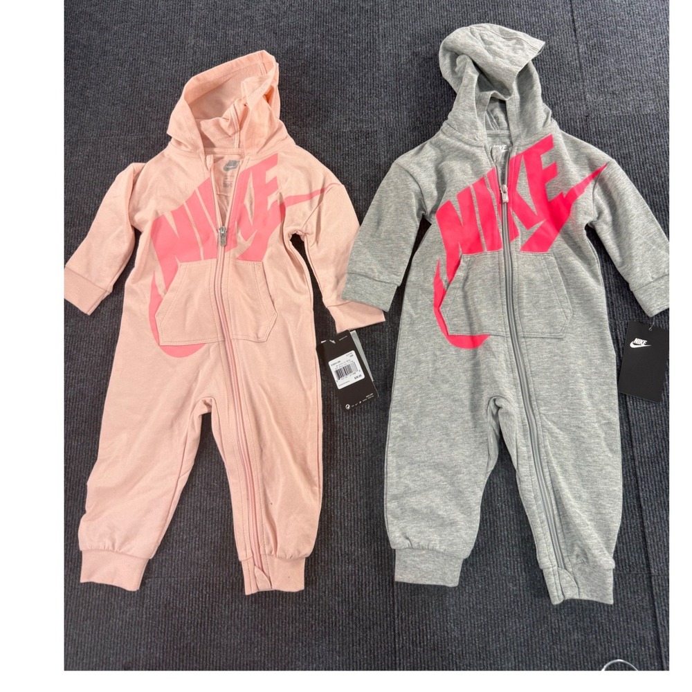 Pair of Unisex sweat onesies 12Months NWT